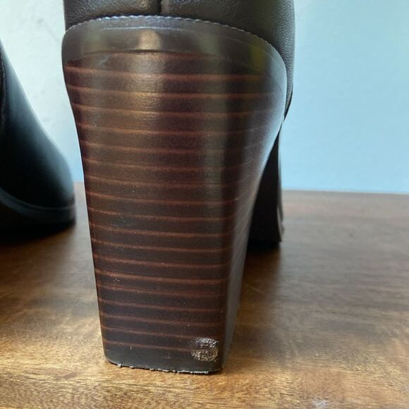 Steve Madden Elene Brown Leather Heeled Boots Classic Design - Picture 6 of 10